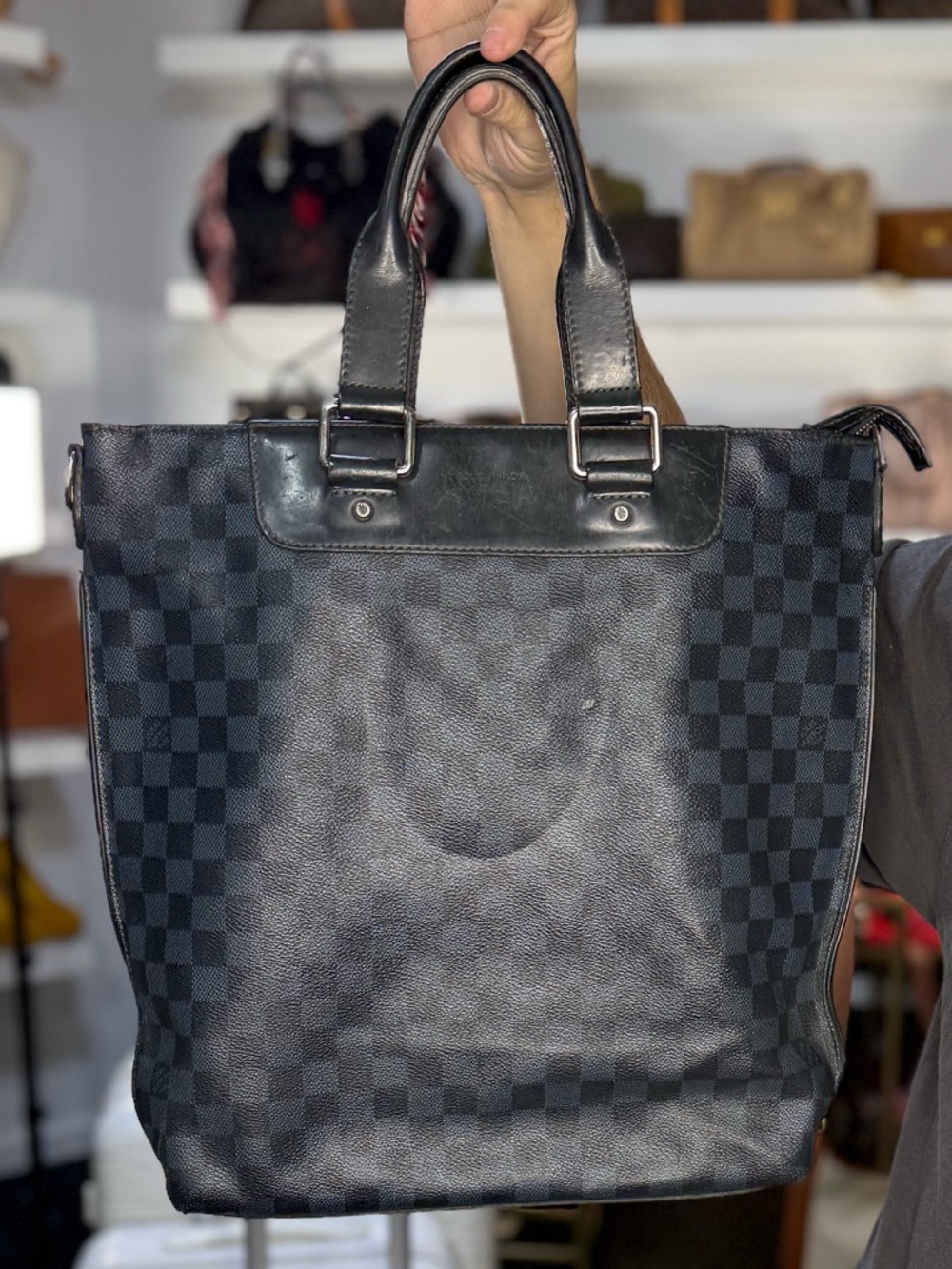 LV RARE NAVY DAMIER TOTE